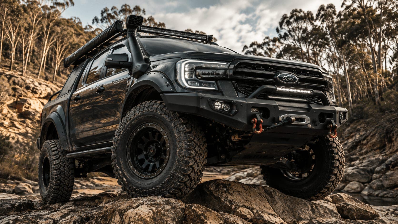 4x4 all-terrain tyres on a Ford Ranger, Melbourne